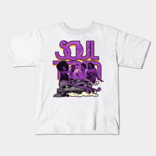 Soul Train Vintage Classic Purple Kids T-Shirt